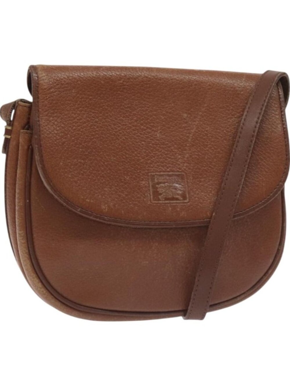 BURBERRY Shoulder Bag Leather Brown Gold